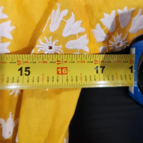 Yellow Floral Lace Dress - Picture 9 of 11